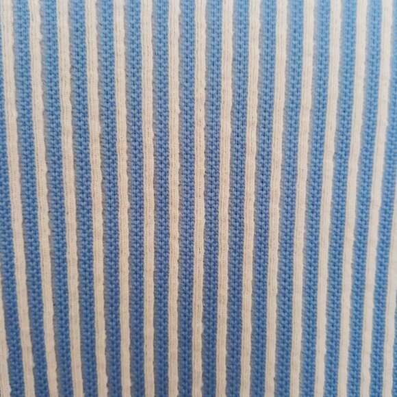 Village Fair Women's Jacket Vintage Full Zip Striped Pockets Blue Seersucker 3X - Picture 4 of 5